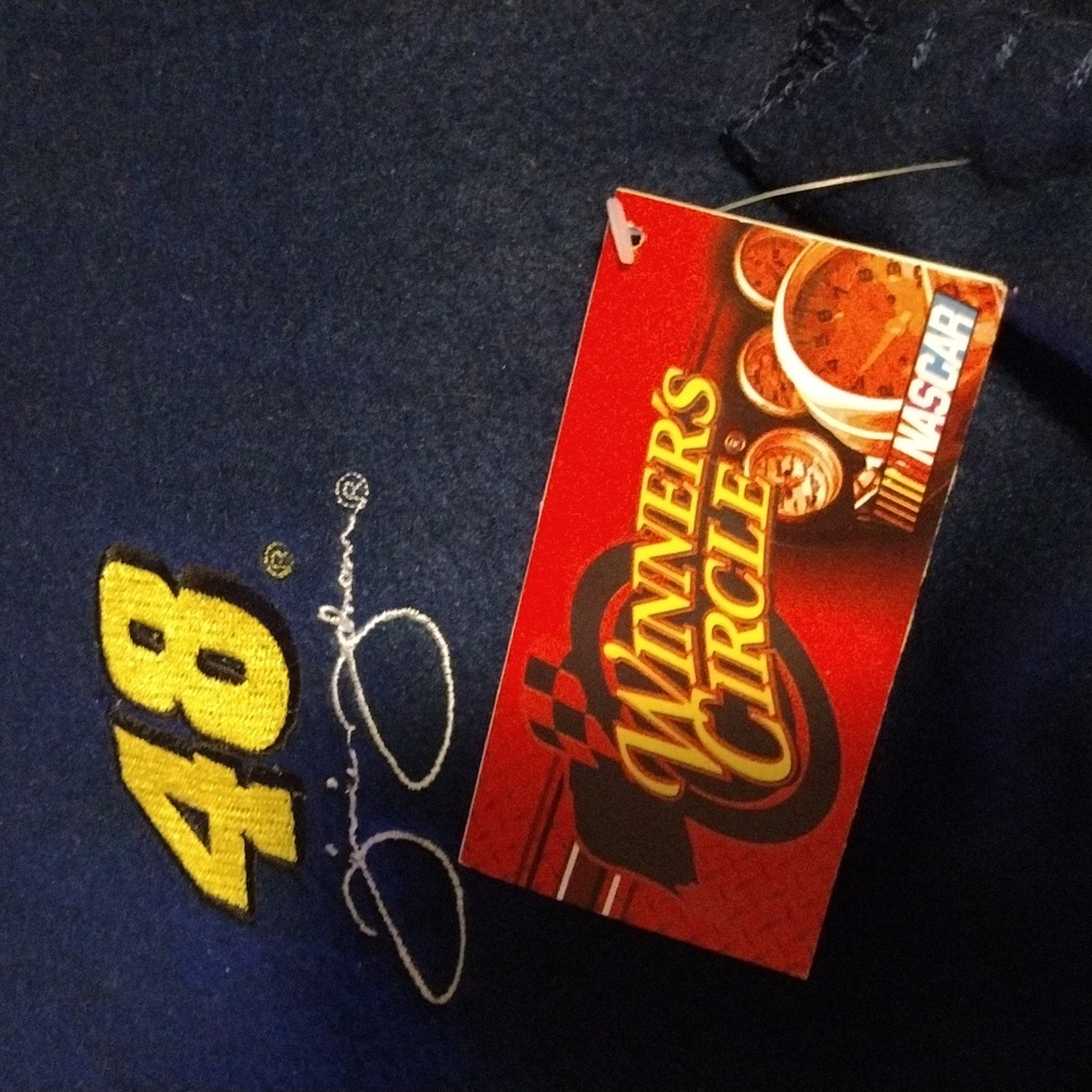 NWT NASCAR #48 Jimmie Johnson blanket Navy blue